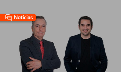 Decano de la facultad de Salud y Ciencias Sociales Osvaldo Artaza y Julián Reyes, coordinador de postgrado